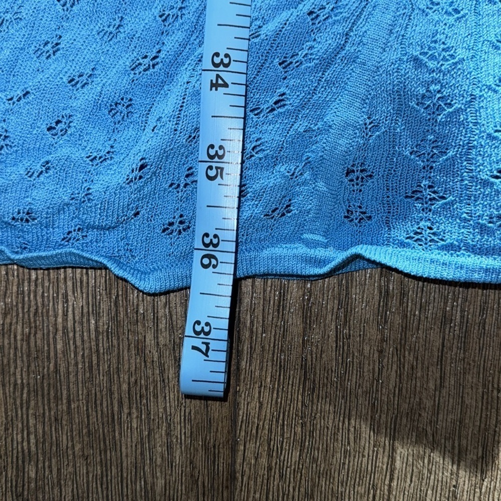 Catherine Malandrino Favorites Betty Pointelle Knit Dress Mediterranean Blue - Picture 11 of 11